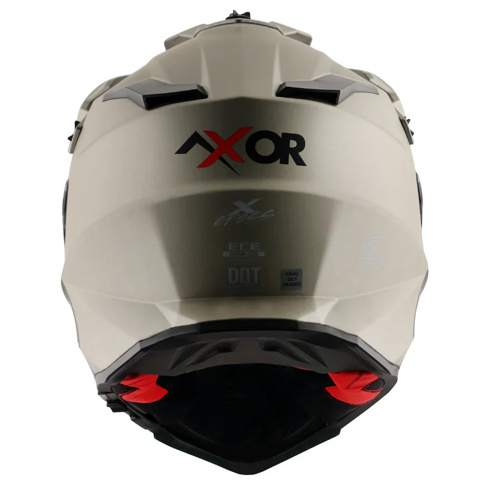 AXOR X-CROSS SPORT DUAL VISOR MOTORCYCLE HELMET SAND MATTE