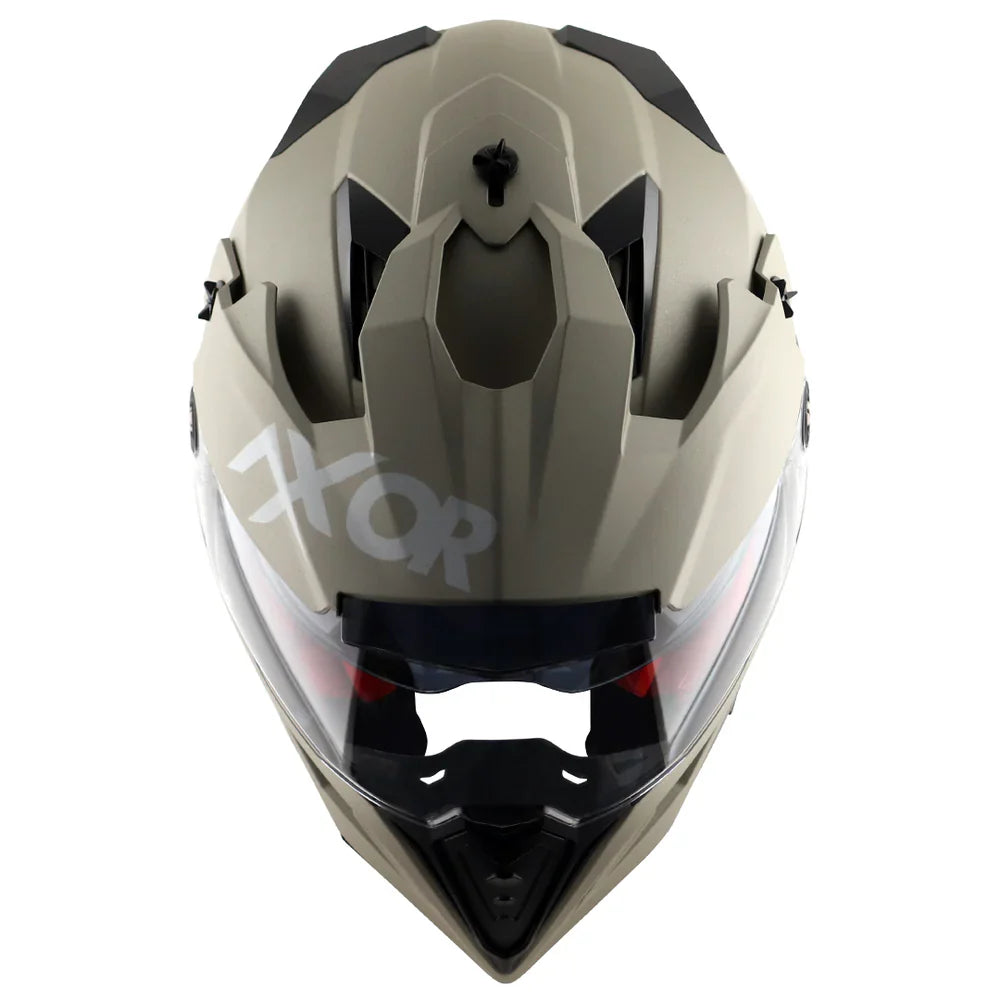 AXOR X-CROSS SPORT DUAL VISOR MOTORCYCLE HELMET SAND MATTE