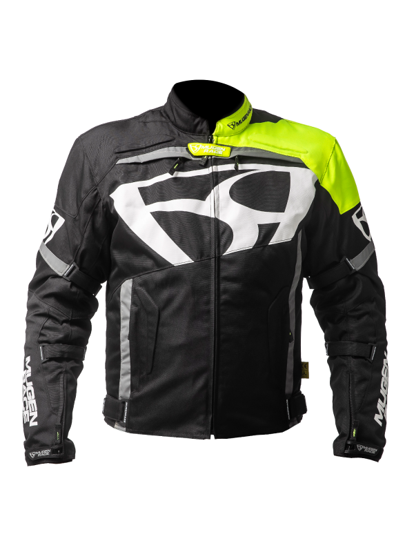 MUGENRACE AGGRESSORE-T Moto Textil Chaqueta Negro Amarillo Gripe