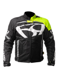 MUGENRACE AGGRESSORE-T Moto Textil Chaqueta Negro Amarillo Gripe