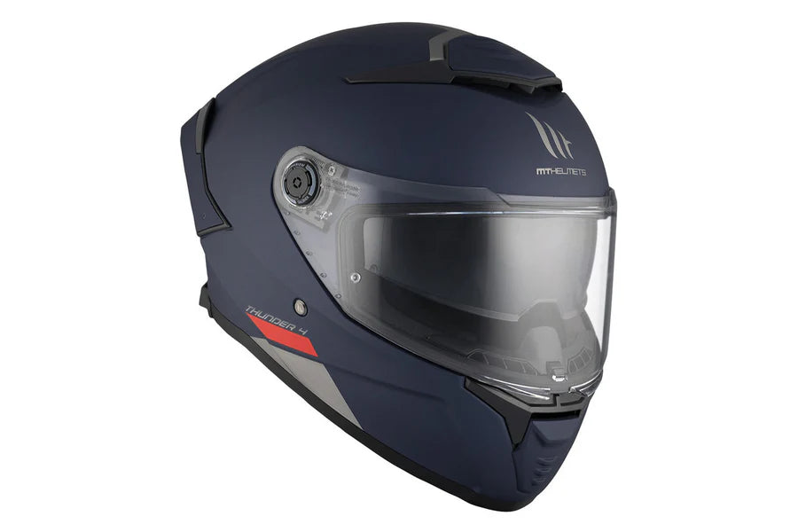MT THUNDER 4 SV SOLID A7 Matte blue sport touring motorbike full face helmet