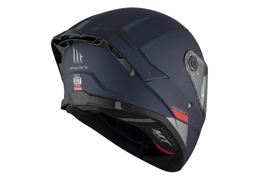 MT THUNDER 4 SV SOLID A7 Matte blue sport touring motorbike full face helmet