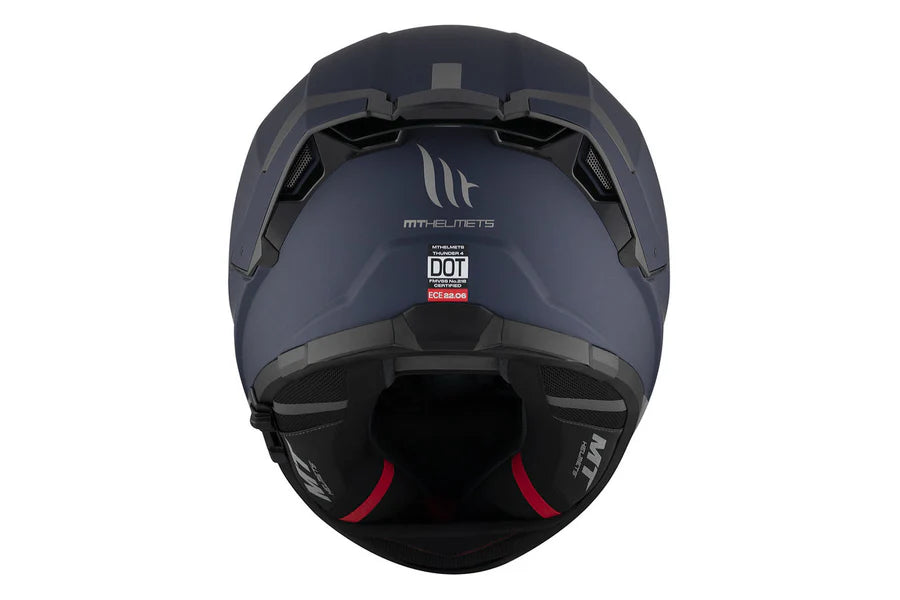 MT THUNDER 4 SV SOLID A7 Matte blue sport touring motorbike full face helmet