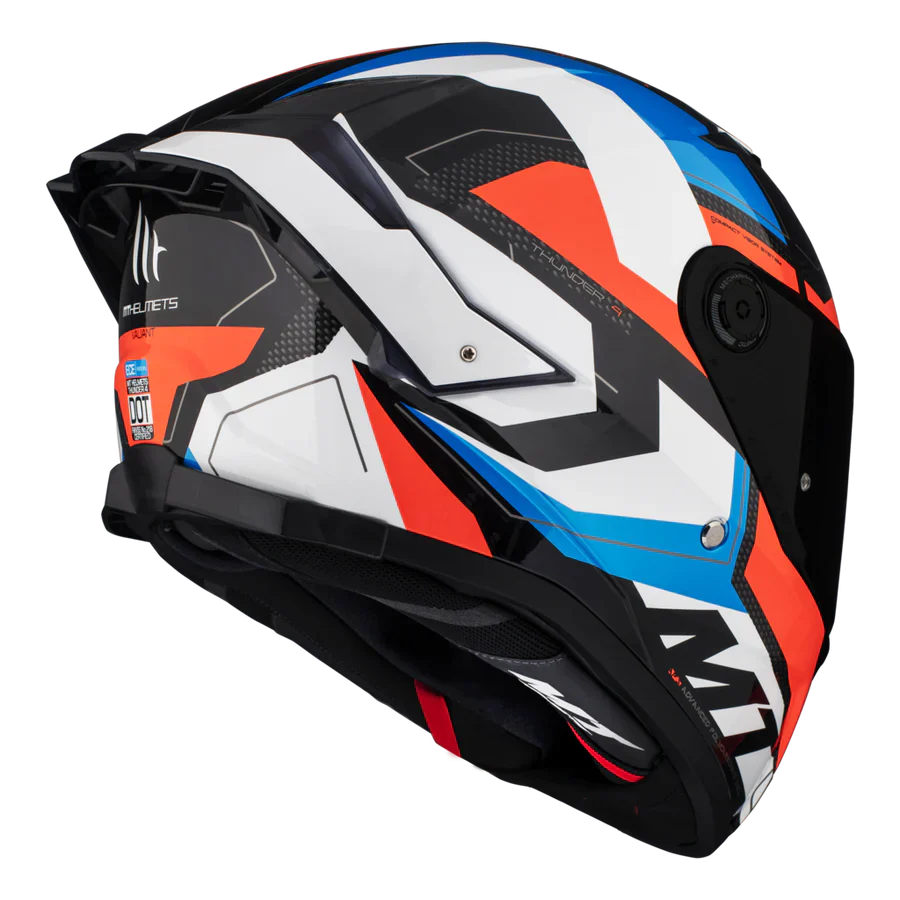 MT Thunder 4 SV Valiant A0 Full Face Sport Touring Helmet Pearl Shiny - SECURTEX MOTOR S.L (t/a MaximoMoto)