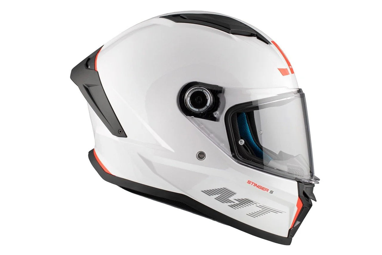 MT Stinger 2 Solid A0 Motorcycle Full Face Helmet Gloss Pearl White
