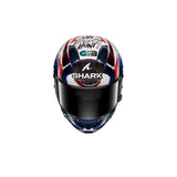 SHARK AERON-GP FIM Racing #1 Replica Helmet Signed by Zarco White Black Blue-front