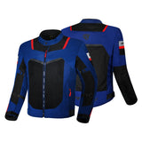 R-TECH SPIRAL MESH MEN MOTORCYCLE SUMMER JACKET NAVY BLUE BLACK