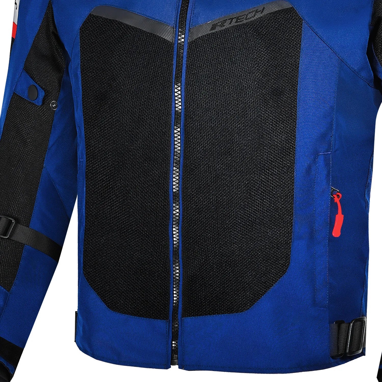 R-TECH SPIRAL MESH MEN MOTORCYCLE SUMMER JACKET NAVY BLUE BLACK