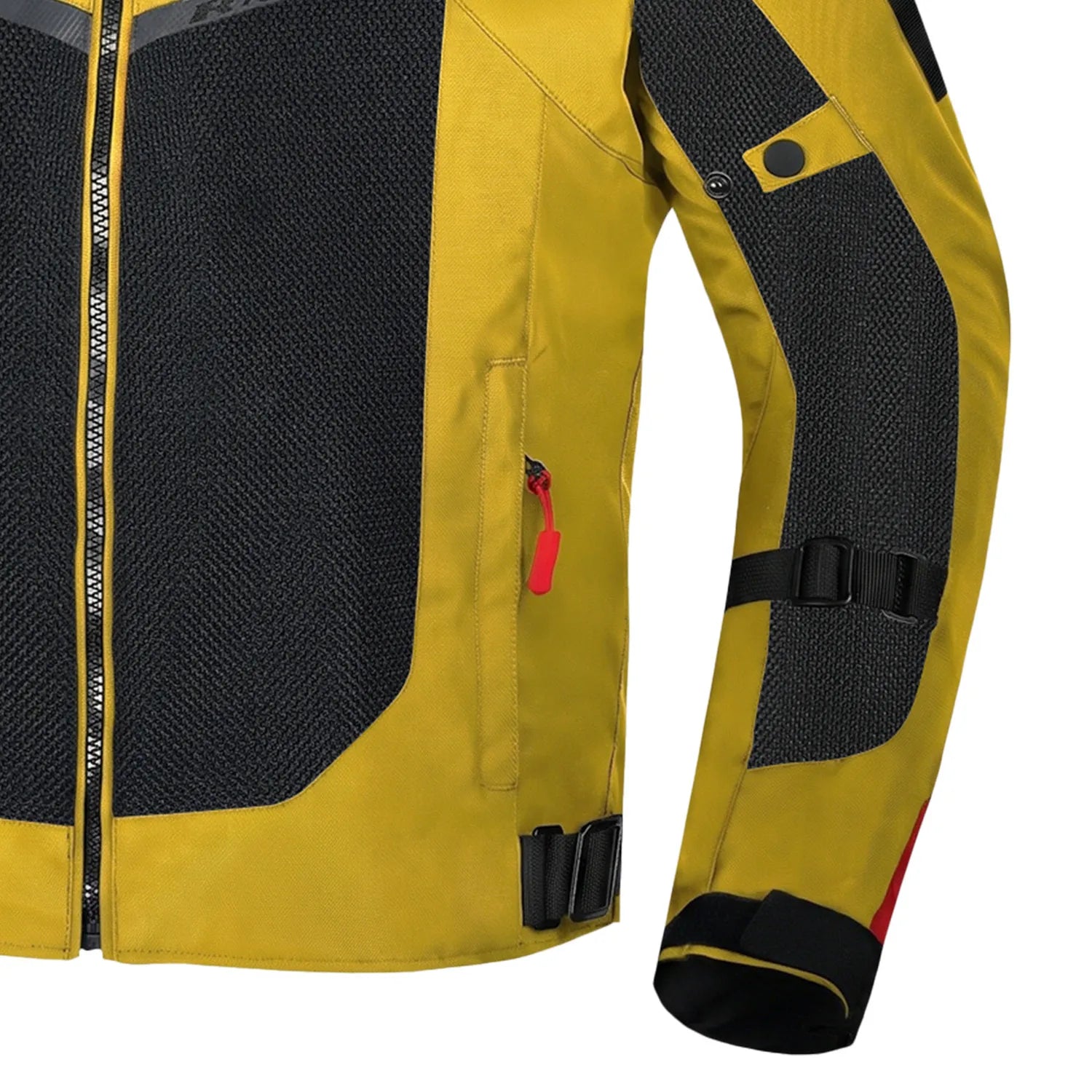 R-TECH SPIRAL MESH MEN MOTORCYCLE TEXTILE SUMMER JACKET OLIVE BLACK