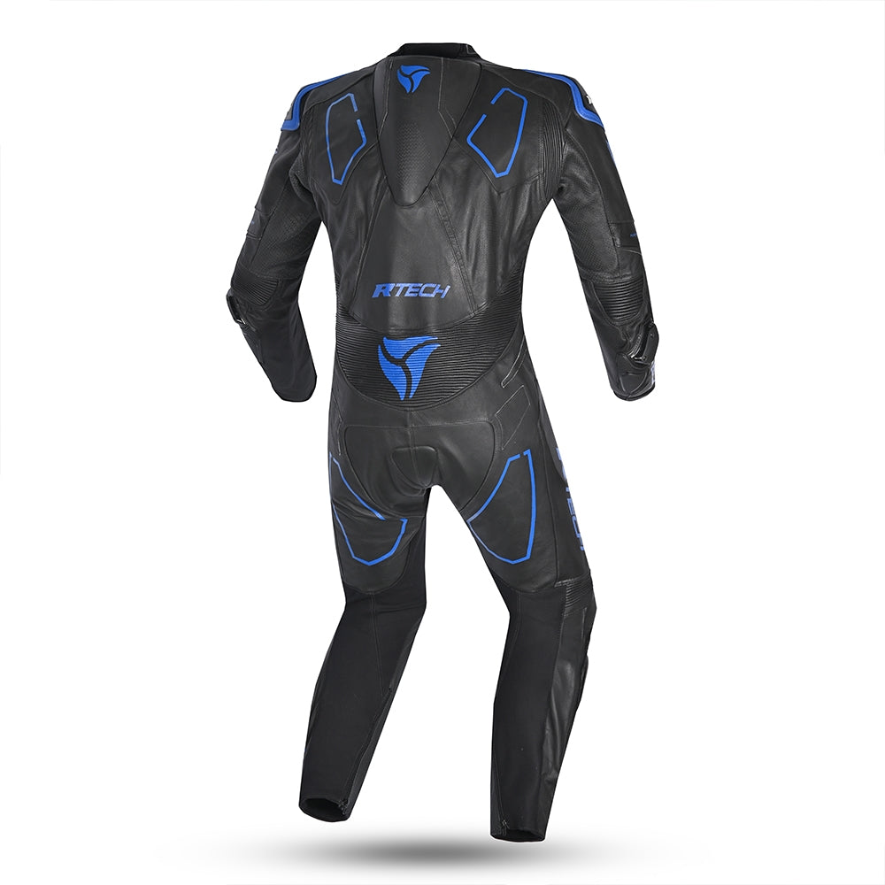 R-TECH Rising Star 1 PC Mix Kangroo Motorcycle Suit Black Blue