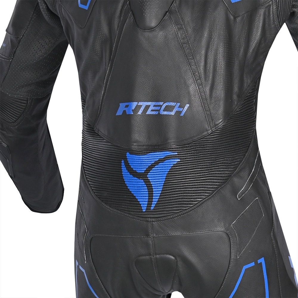 R-TECH Rising Star 1 PC Mix Kangroo Motorcycle Suit Black Blue