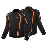 R-TECH MARSHAL MOTORCYCLE TEXTILE JACKET BLACK ORANGE
