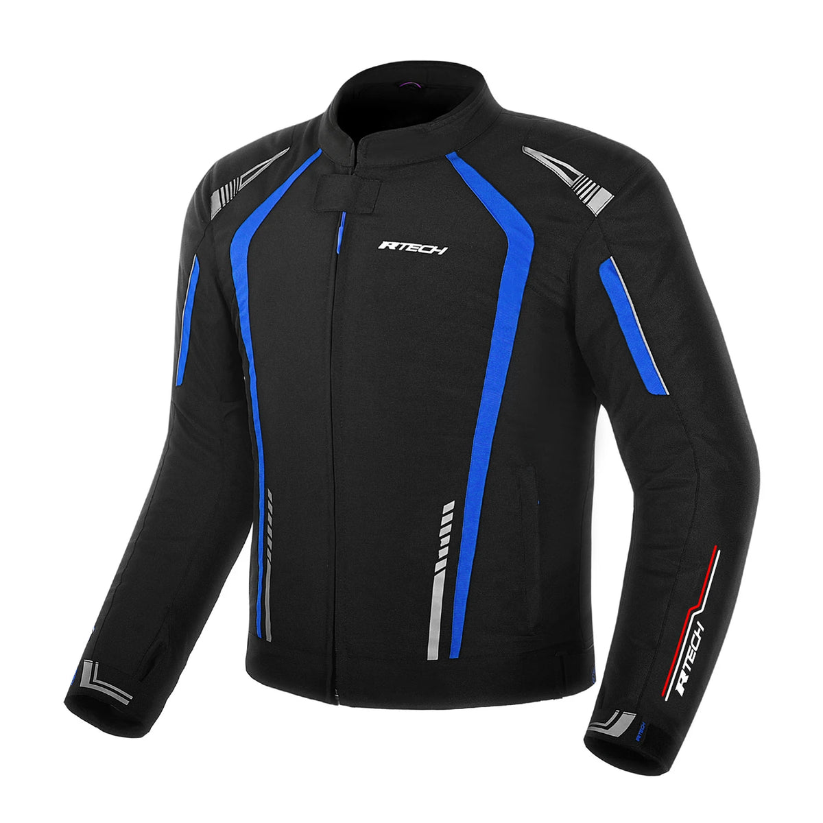 R-TECH MARSHAL MEN MOTORCYCLE TEXTILE JACKET BLACK BLUE