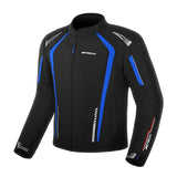 R-TECH MARSHAL MEN MOTORCYCLE TEXTILE JACKET BLACK BLUE