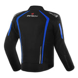 R-TECH MARSHAL MEN MOTORCYCLE TEXTILE JACKET BLACK BLUE