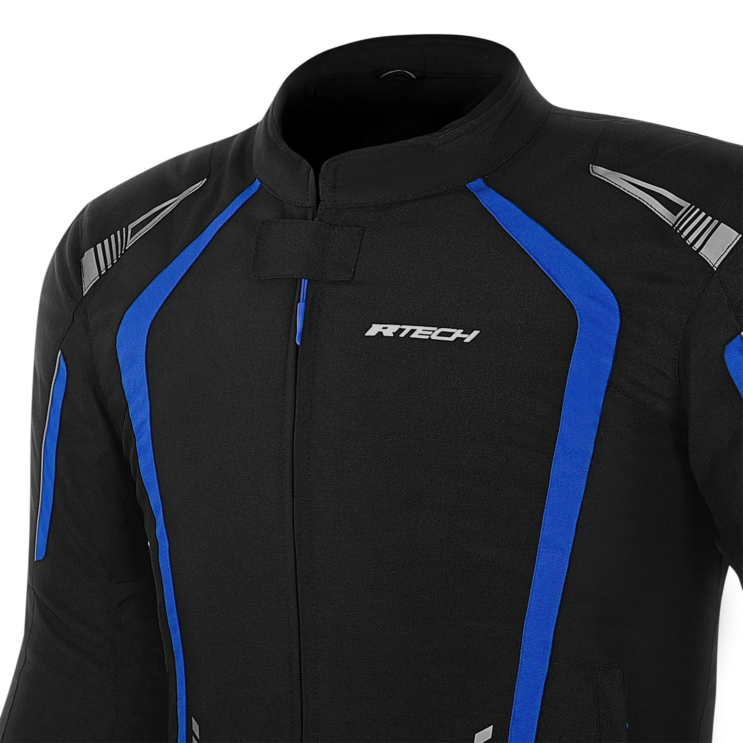 R-TECH MARSHAL MEN MOTORCYCLE TEXTILE JACKET BLACK BLUE