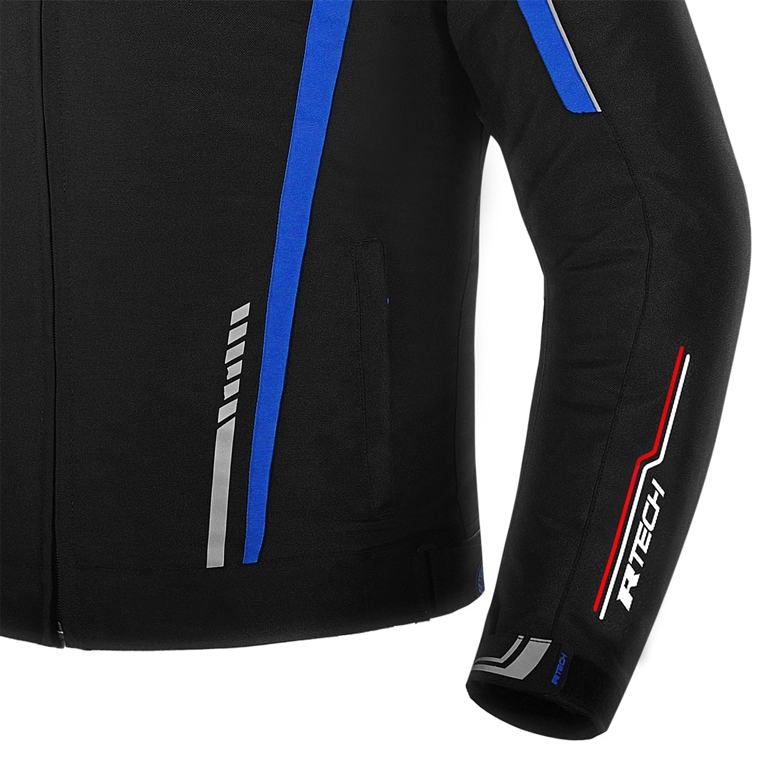 R-TECH MARSHAL MEN MOTORCYCLE TEXTILE JACKET BLACK BLUE