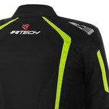 R-TECH MARSHAL TEXTILE MOTORBIKE TOURING JACKET BLACK YELLOW FLOU