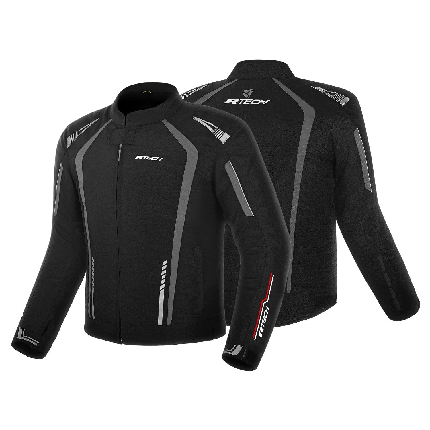 R TECH MARSHAL TEXTILE MOTORCYCLE JACKET BLACK GREY