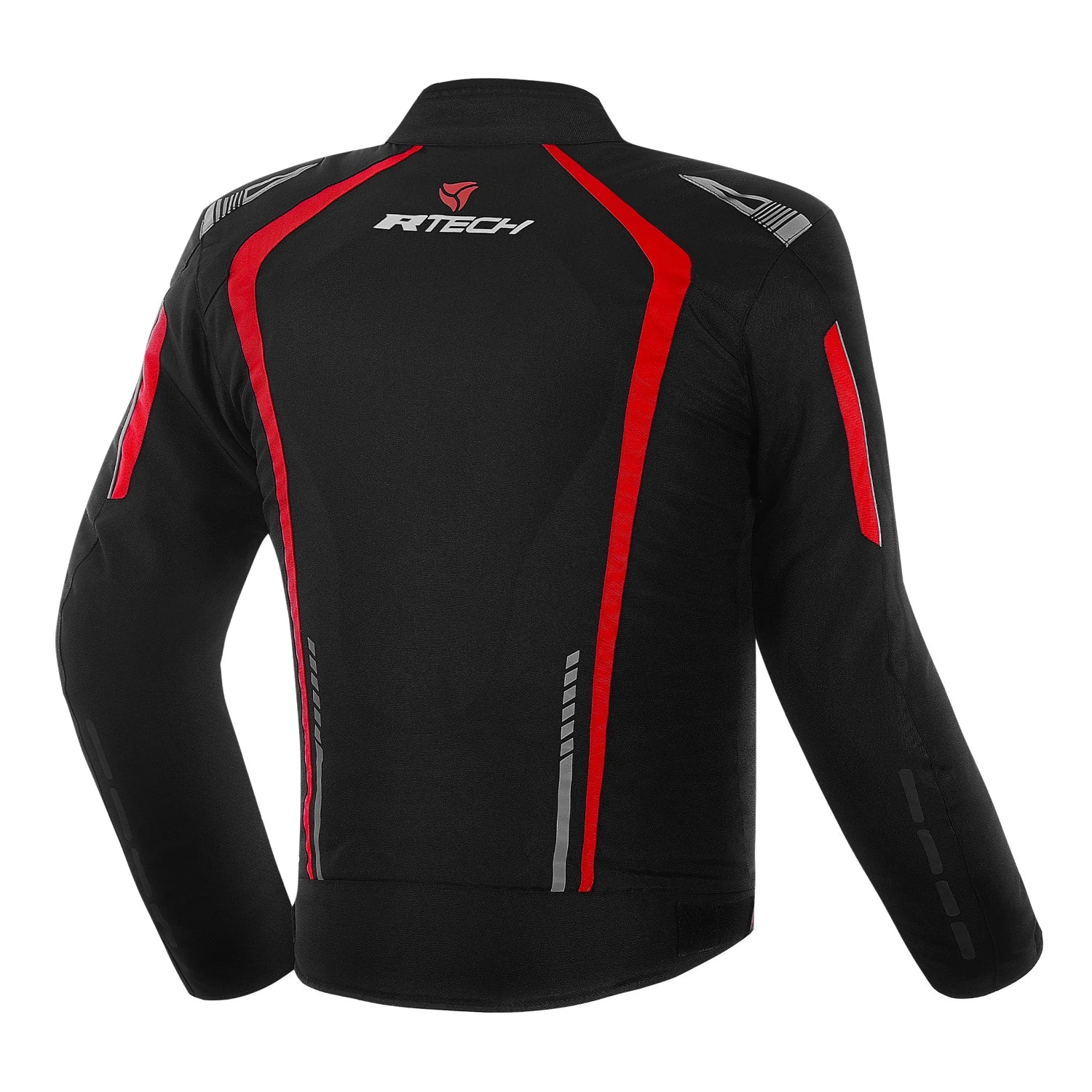 R-TECH MARSHAL MEN MOTORCYCLE TEXTILE JACKET BLACK RED