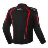 R-TECH MARSHAL MEN MOTORCYCLE TEXTILE JACKET BLACK RED