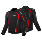 R-TECH MARSHAL MEN MOTORCYCLE TEXTILE JACKET BLACK RED