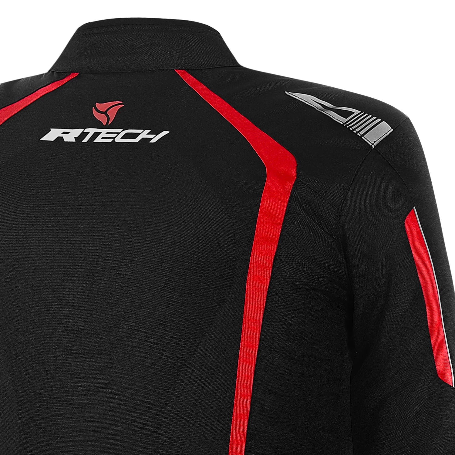 R-TECH MARSHAL MEN MOTORCYCLE TEXTILE JACKET BLACK RED