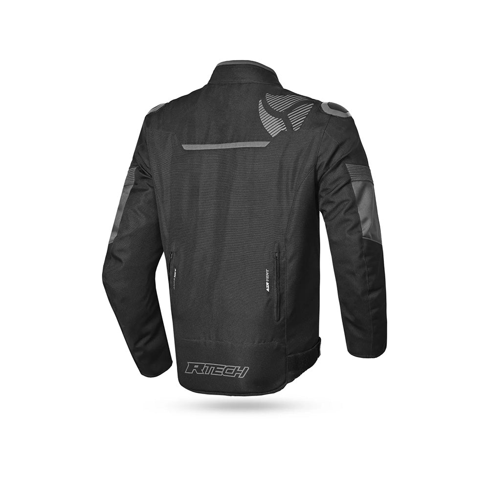 R-Tech Knight Rider Short Motorcycle Racing Jacket Black Dark Grey