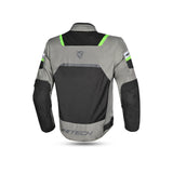 R-Tech Spiral Mesh Motorcycle Touring Jacket Cool Grey Black Flou Green