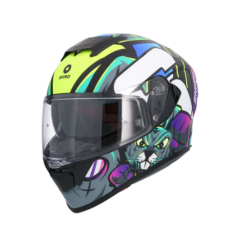  SHIRO RAPTOR CRAZY RABBIT HELMET MULTICOLOR MATTE - SECURTEX MOTOR SL (t/a MaximoMoto)
