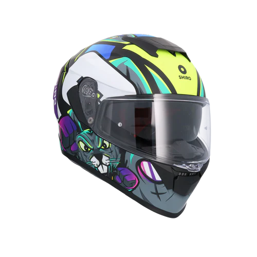 SHIRO RAPTOR CRAZY RABBIT HELMET MULTICOLOR MATTE - SECURTEX MOTOR SL (t/a MaximoMoto)