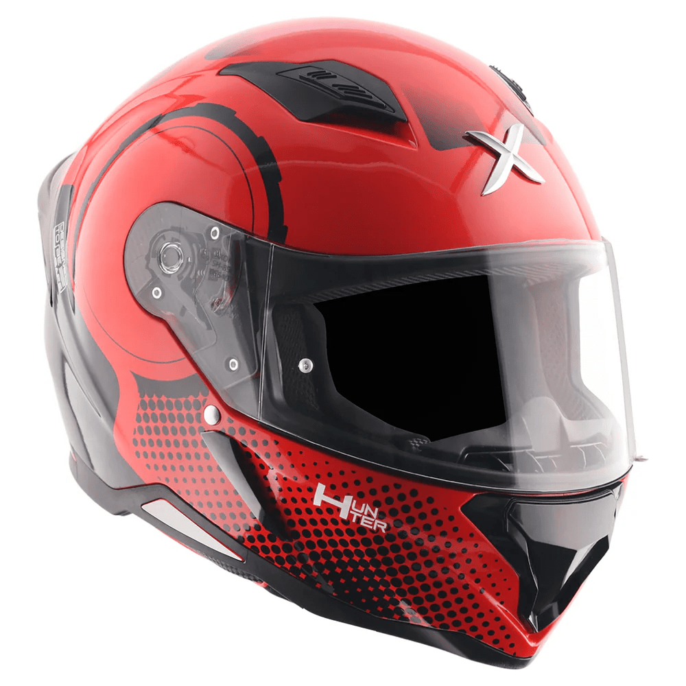 AXOR HUNTER SPEAR FULL FACE MOTORCYCLE HELMET BLACK_RED