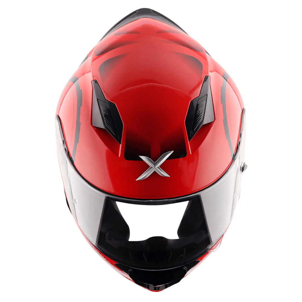 AXOR HUNTER SPEAR FULL FACE MOTORCYCLE HELMET BLACK_RED