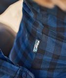 SHIMA RENEGADE 2.0 LADY MOTORCYCLE CHECKED SHIRT BLUE