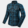 SHIMA RENEGADE 2.0 LADY MOTORCYCLE CHECKED SHIRT BLUE