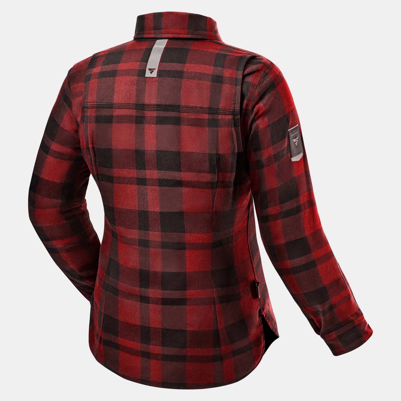SHIMA RENEGADE 2.0 LADY MOTORCYCLE CHECKED SHIRT RED