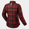 SHIMA RENEGADE 2.0 LADY MOTORCYCLE CHECKED SHIRT RED