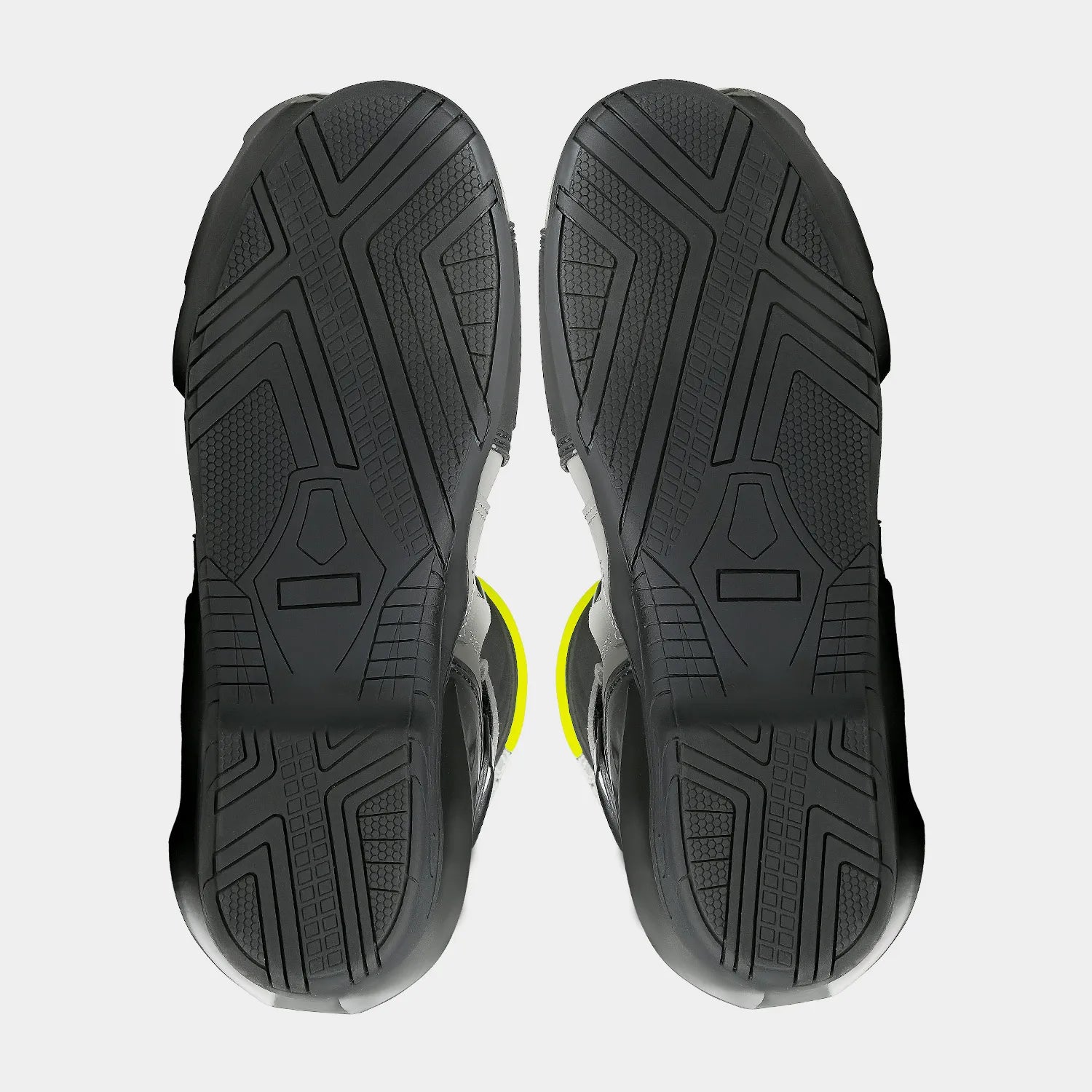 R-TECH Tornado 2.0 Motorcycle Leather Boots Black Grey Fluor Yellow