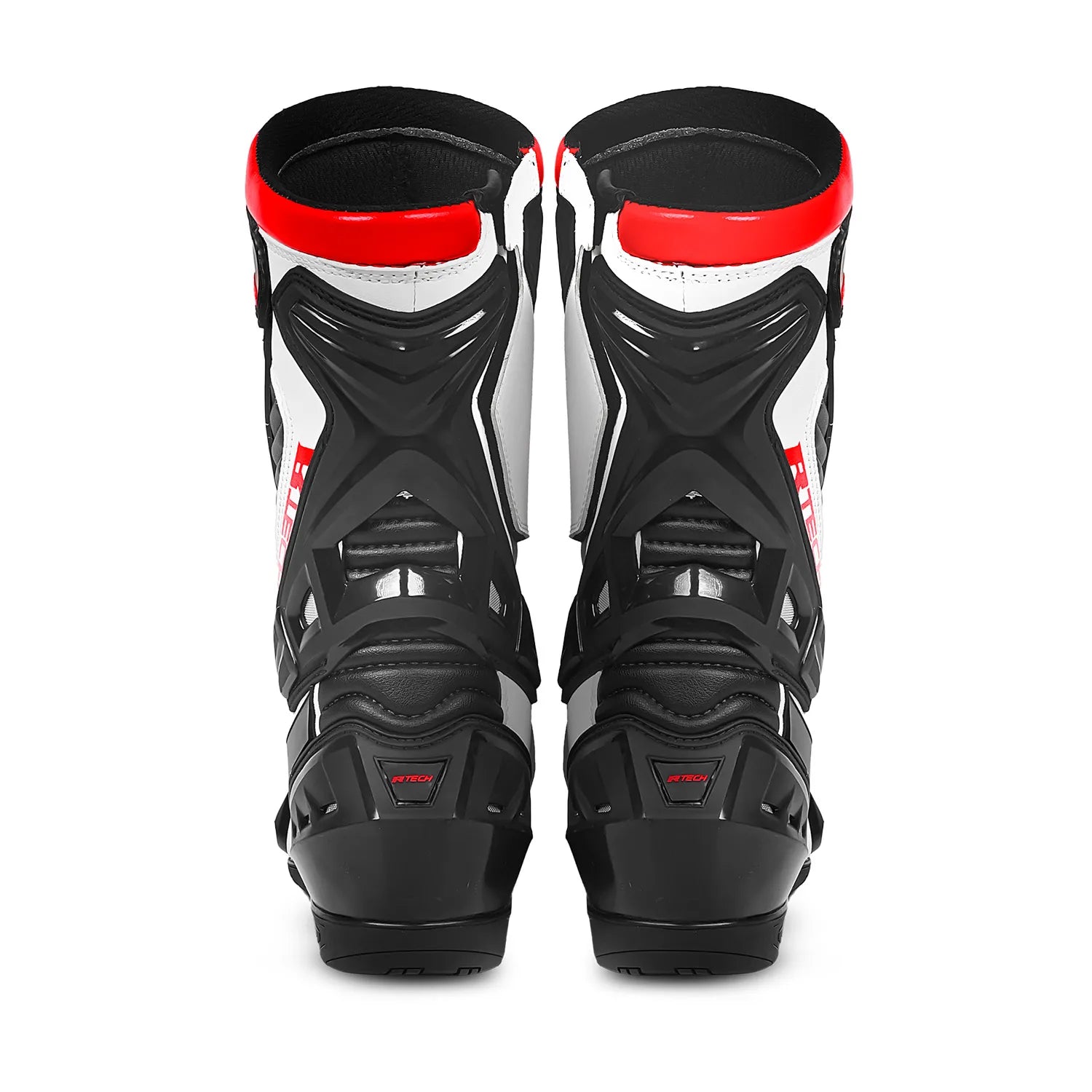 R-TECH Tornado 2.0 WP Motorcycle Leather Boots Black White Red