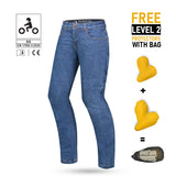 BELA RIO MEN MOTORCYCLE JEANS BLUE