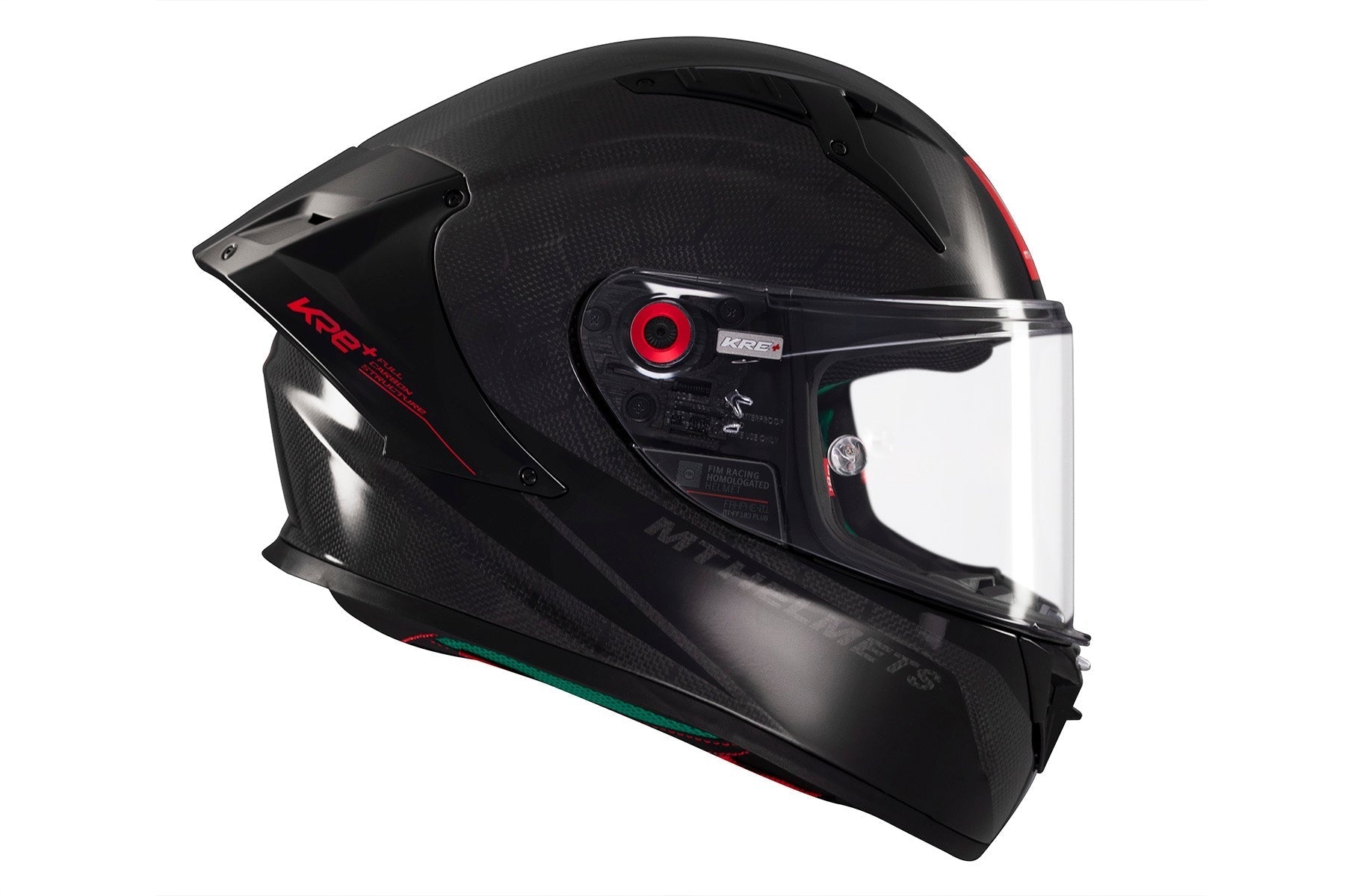  MT KRE+ S Solid A11 Glossy Carbon Full Face Motorcycle Helmet - SECURTEX MOTOR SL (t/a MaximoMoto)