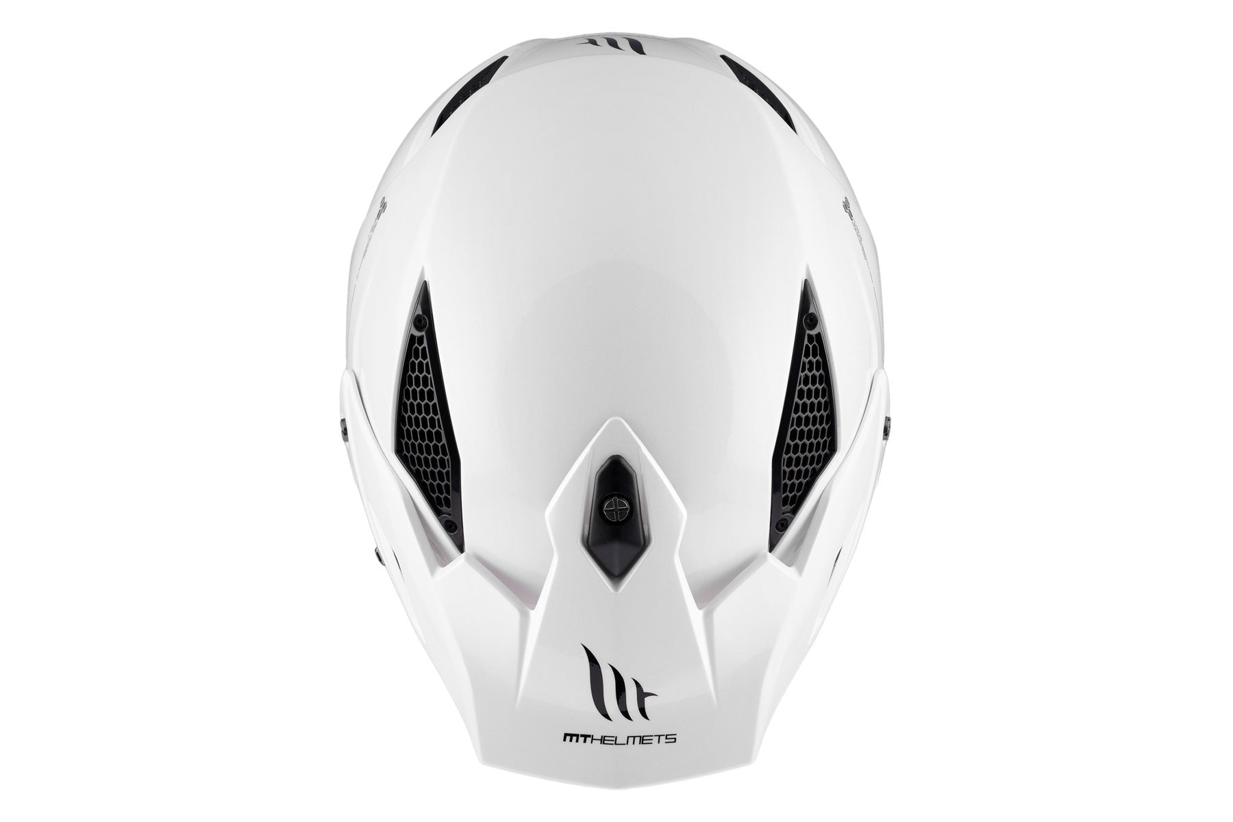  MT District Sv Solid A0 in Gloss White Off-Road Motorcycle Helmet - SECURTEX MOTOR SL (t/a MaximoMoto)