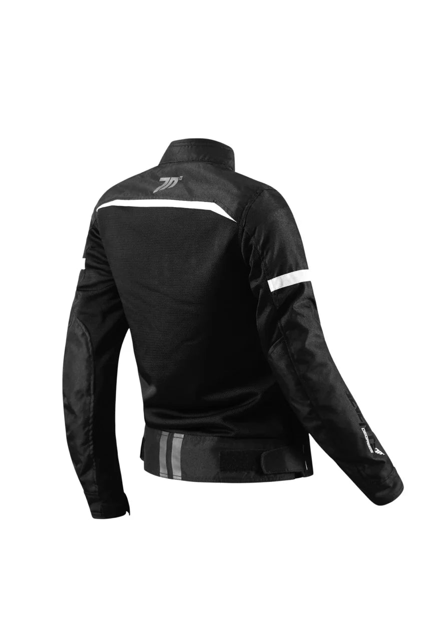 Seventy Sd-jr30.2 Mojave Women Summer Motorcycle Racing Jacket Black/white