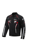 SEVENTY SD-JR65 Piston Street Riding Black & Red Motorcycle Jacket