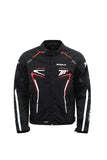 SEVENTY SD-JR65 Piston Street Riding Black & Red Motorcycle Jacket