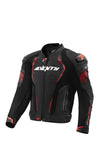 SEVENTY SD-JL24 Spoiler Men's Motorcycle Leather Jacket Black/Red