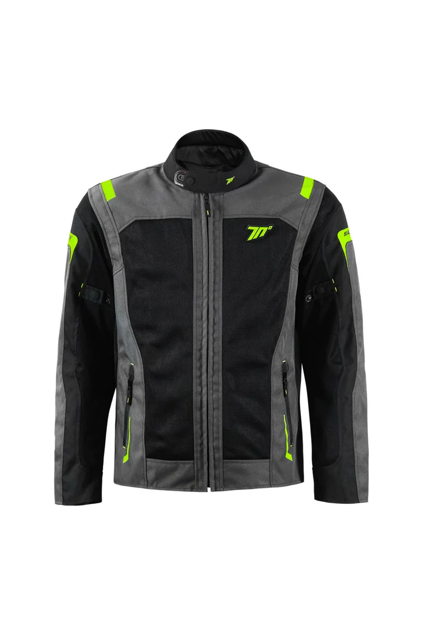 SEVENTY SD-JT66 SAHARA SUMMER MOTORCYCLE JACKET GREY FLUO YELLOW