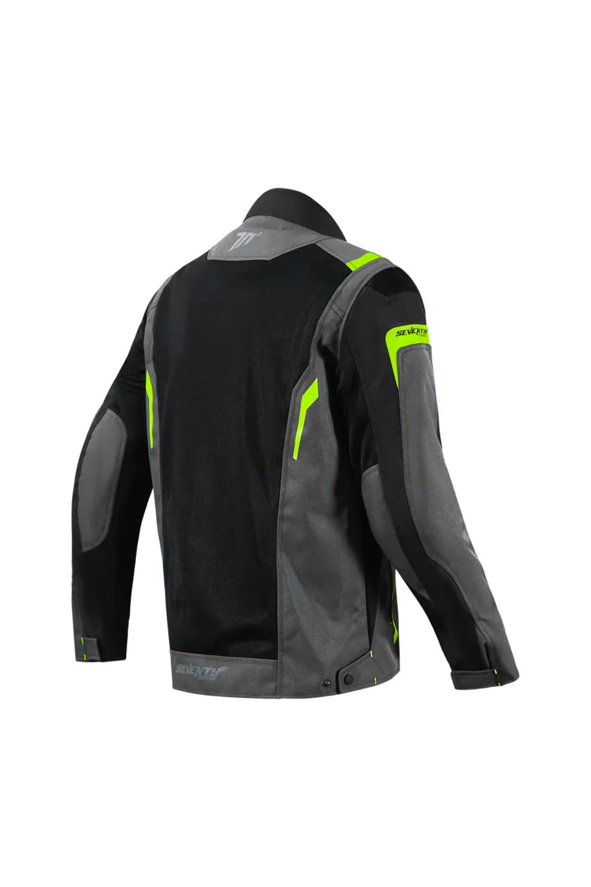 SEVENTY SD-JT66 SAHARA SUMMER MOTORCYCLE JACKET GREY FLUO YELLOW