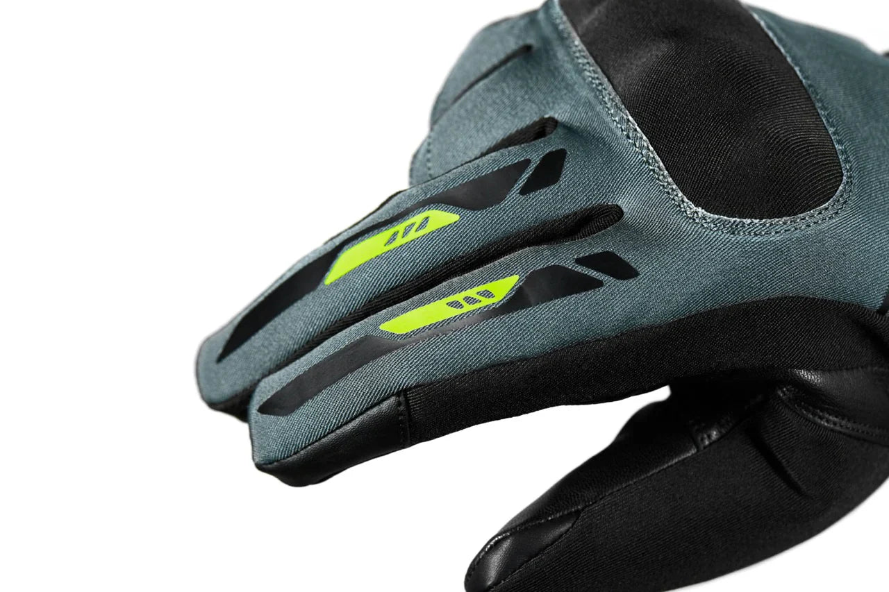 SEVENTY SD-T57 GIAU Men's Winter Motorcycle Gloves Black/Grey/Fluor Yellow