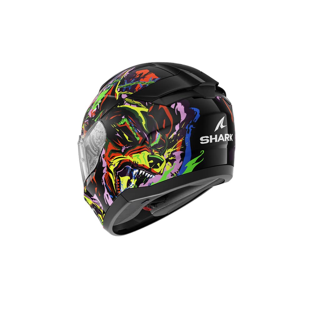 SHARK CASCO INTEGRAL RIDILL 2 RAGING BEAST Negro Violeta Amarillo